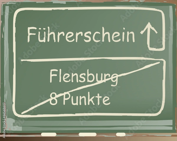 Fototapeta Führerschein, Flensburg