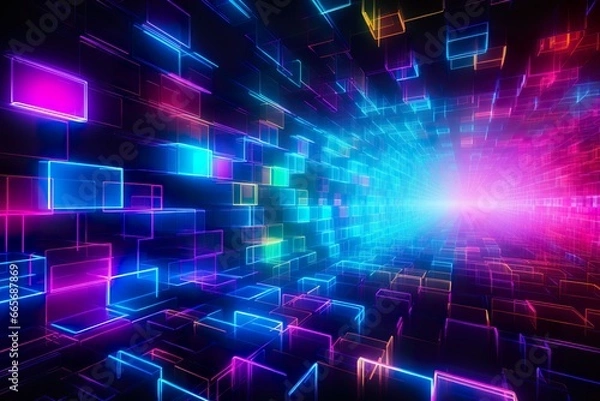 Fototapeta abstract background neon lights speed