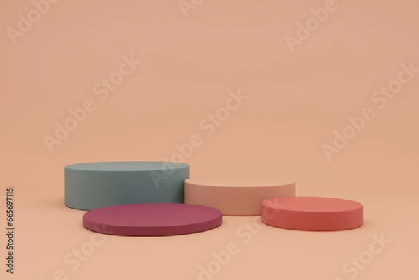 Obraz 3D Podium stage Background pastel
