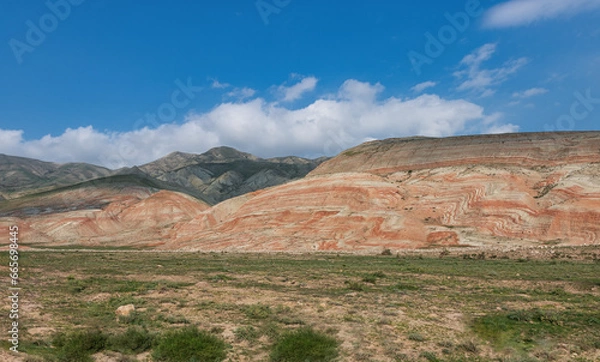 Obraz Candy mountains. Looks like a Martian landscape. Xizi, Azerbaijan.