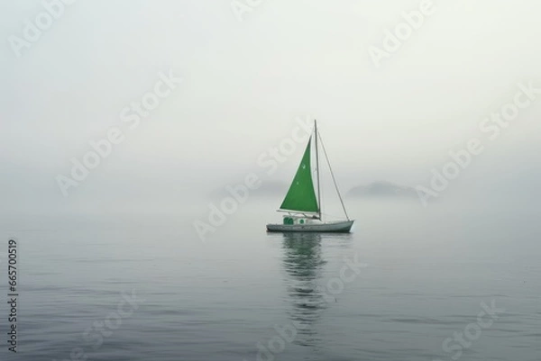 Fototapeta yacht on open ocean 2