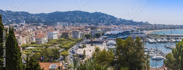 Fototapeta Cannes, France. Typical urban view from a high point