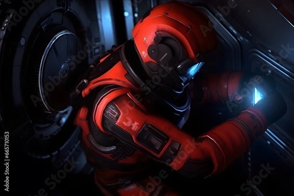 Obraz Space soldiers in space at war