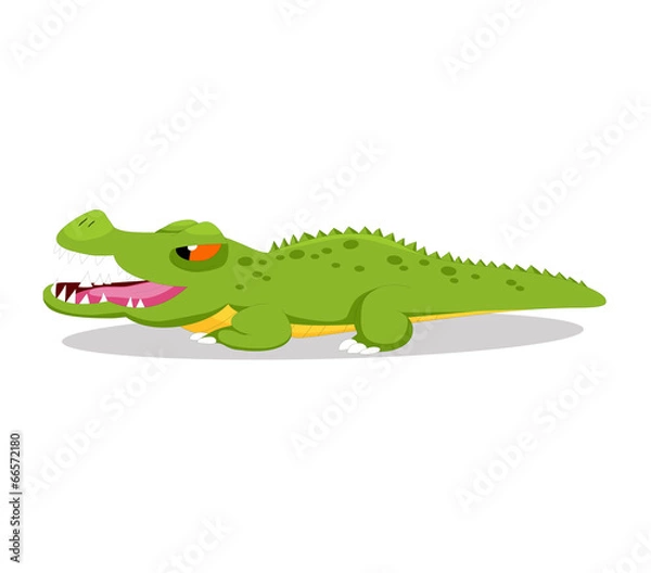 Fototapeta Cute baby crocodile cartoon