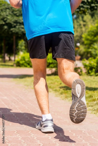 Obraz Running in sports shoes.