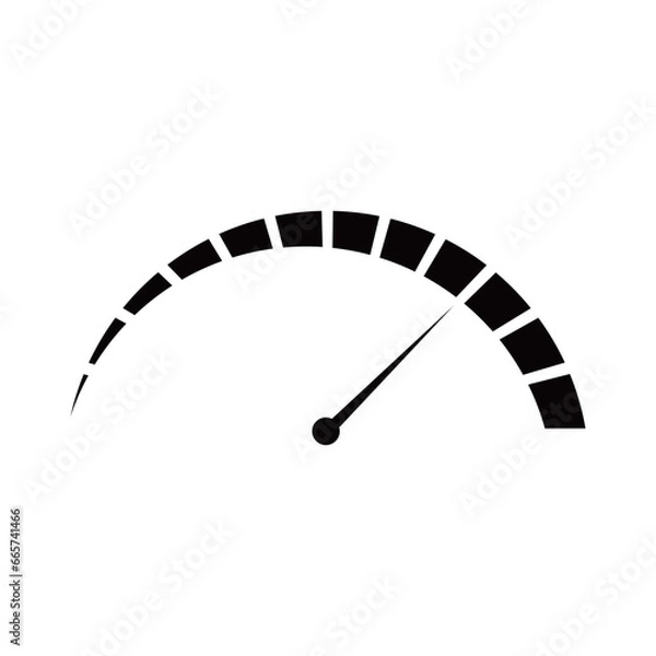 Fototapeta speedometer icon design. speed, temperature measurement sign and symbol.