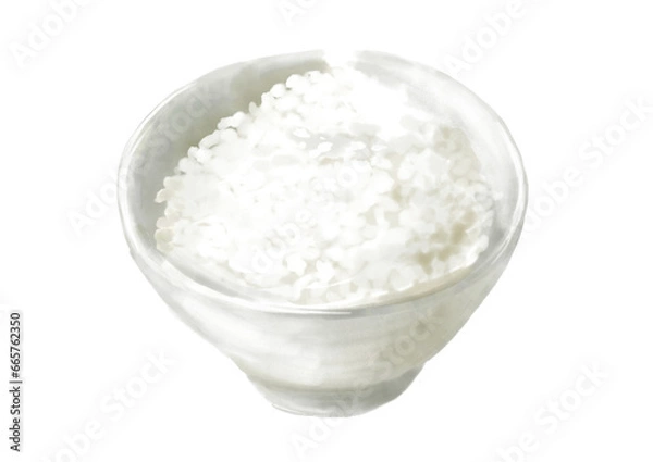 Obraz 水彩の白ごはん01_1