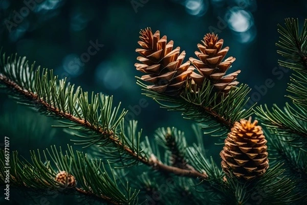 Fototapeta christmas tree branches