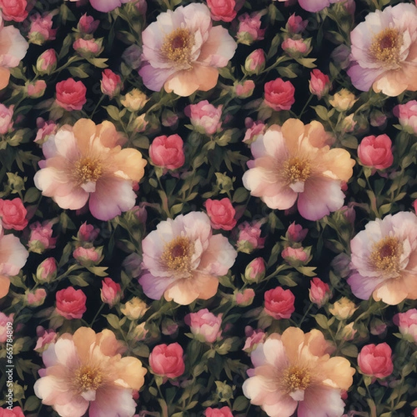 Fototapeta pink and white flowers