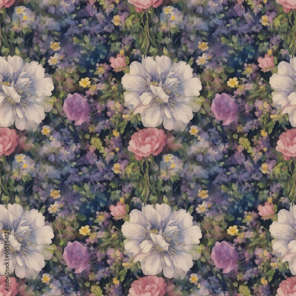 Fototapeta flowers on the wall