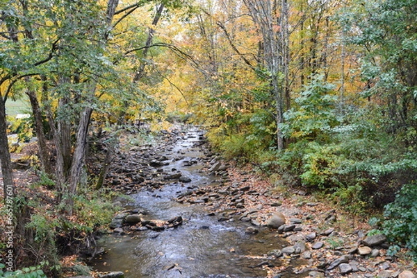 Obraz Water flowing in the fall