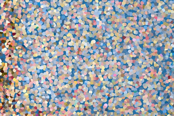 Obraz Blue and orange mix of dotted pointillism
