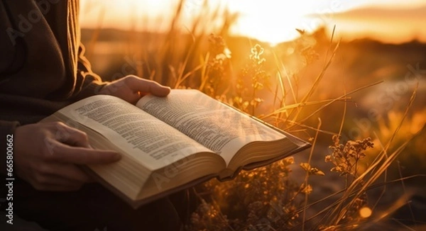 Obraz First book bible, faith creed, god jesus christ christianity, sacrament of evangilia doctrine of churches love