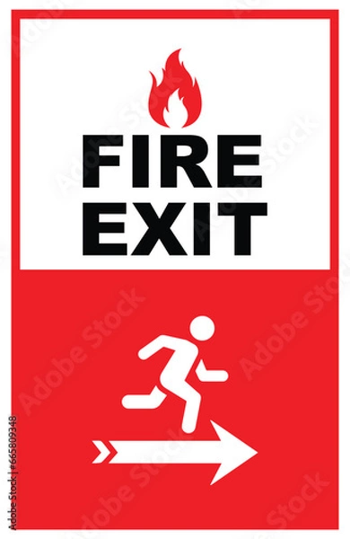 Fototapeta Fire Exit. Signage of fire exit.