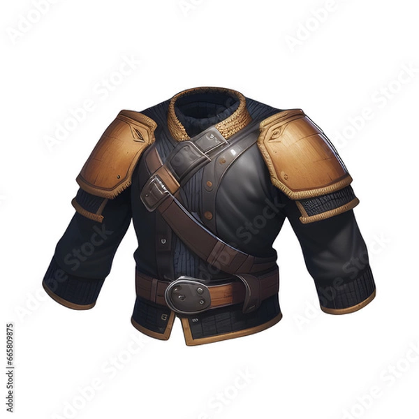 Obraz Medieval leather armor game ai generated