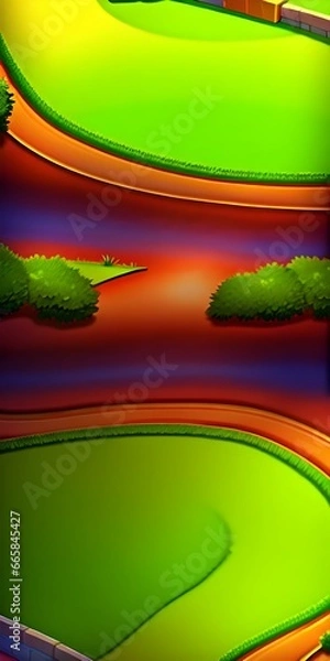 Obraz a landscape for game level selection background ai generated