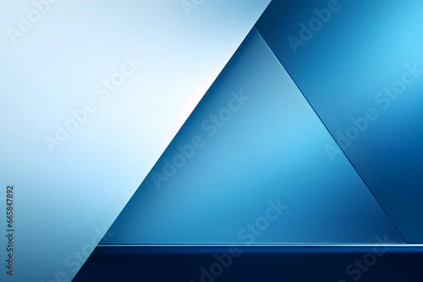 Obraz Abstract background with triangle, A sleek blue triangle