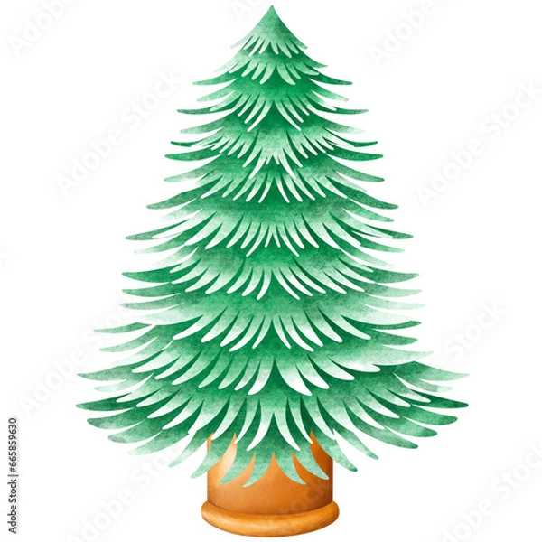 Obraz christmas tree isolated on white