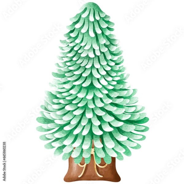 Obraz christmas tree isolated on white