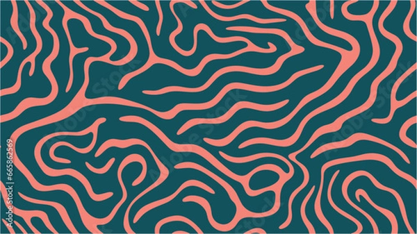 Obraz Abstract decorative background. Monochrome waves pattern. Digital image with a psychedelic stripes. Grunge texture. Vector. Simple background with contour line pattern.