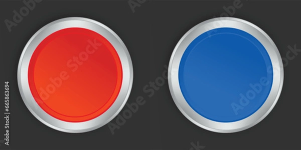 Obraz Red and blue buttons