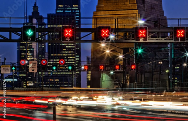 Obraz Sydney Harbour Bridge evening rush hour