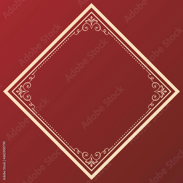 Fototapeta クリスマスをイメージしたアンティークフレーム