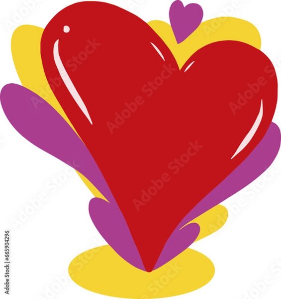 Fototapeta heart with wings