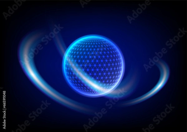 Obraz world digital ring splash background