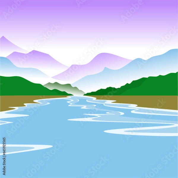 Fototapeta landscape illustration vector design