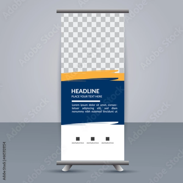 Obraz 
Abstract vector  Corporate roll up display standee template design