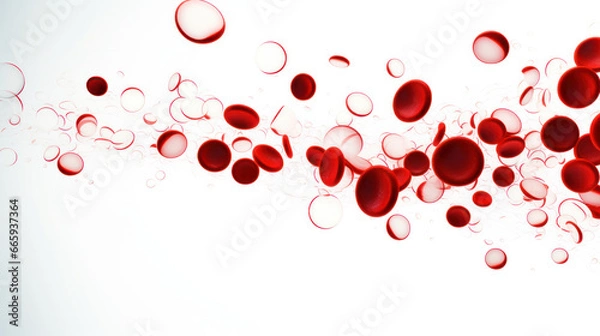Obraz Blood Cell erythrocyte isolated on white background