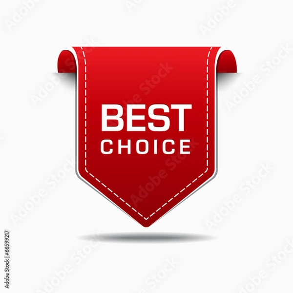 Fototapeta Best Choice Red Label Icon Vector Design