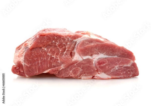 Fototapeta Raw pork meat isolated on white background