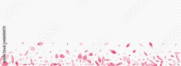 Fototapeta Red Blossom Vector Panoramic Transparent