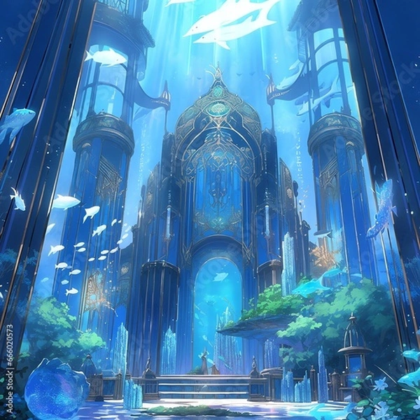 Fototapeta 海底神殿 | Generative AI