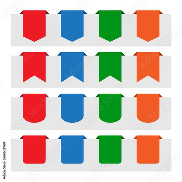 Obraz Różne etykiety papierowe