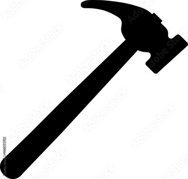 Obraz Hammer icon - black vector icon