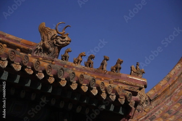 Fototapeta sculptures d'animaux fantastiques