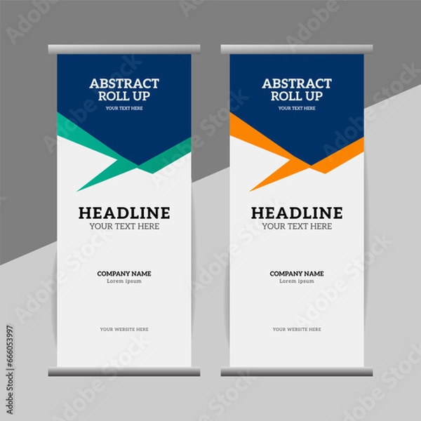 Obraz modern great abstract roll up  banner design with creative shapes