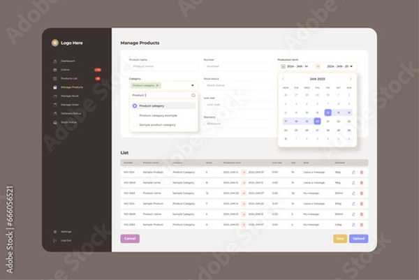 Obraz Product manage program platform UI design sources
