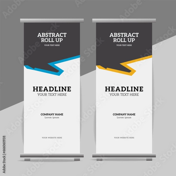 Obraz modern great abstract roll up  banner design with creative shapes