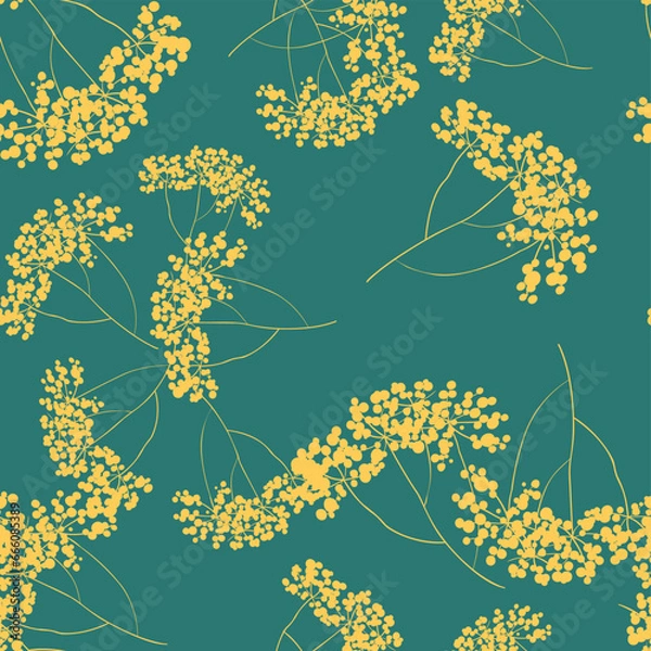 Fototapeta Beautiful paper art seamless pattern with flowers. Summer vector illustration. Spring floral vector illustration.Design element.
