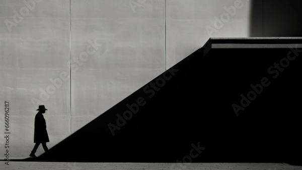 Fototapeta silhouette of person. Generative AI