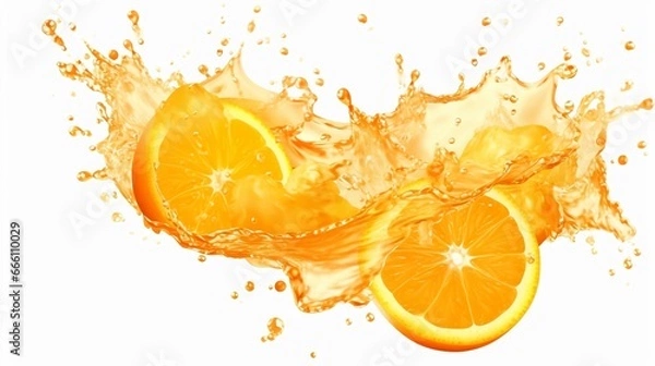 Fototapeta orange juice splash