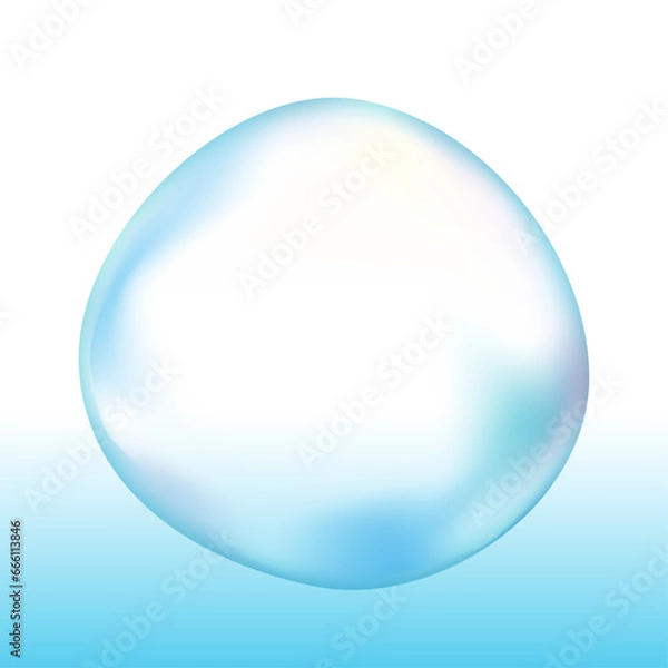 Fototapeta 球体の水、真珠のようなグラデーションメッシュのベクターイラスト