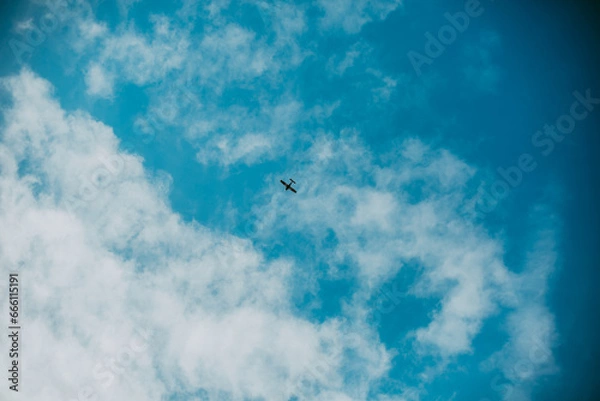 Obraz Flugzeug im blauen Himmel
