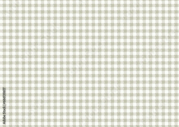 Fototapeta 【若草色】くすみカラーのガサ感のあるブロックチェック