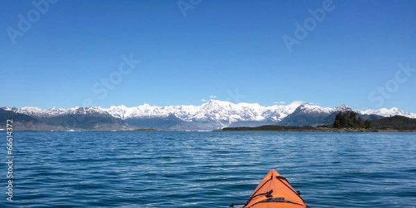 Obraz Kayaking Columbia Glacier