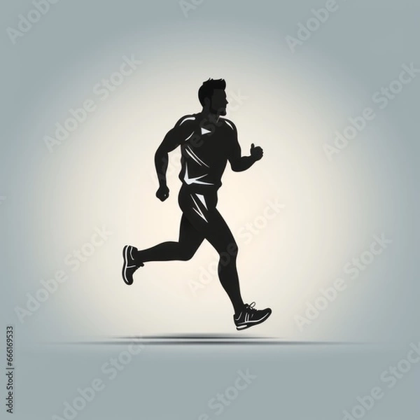 Obraz minimalistic jogger icon